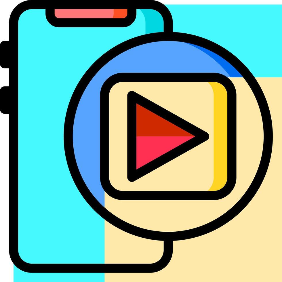 A player icon with a play button vector