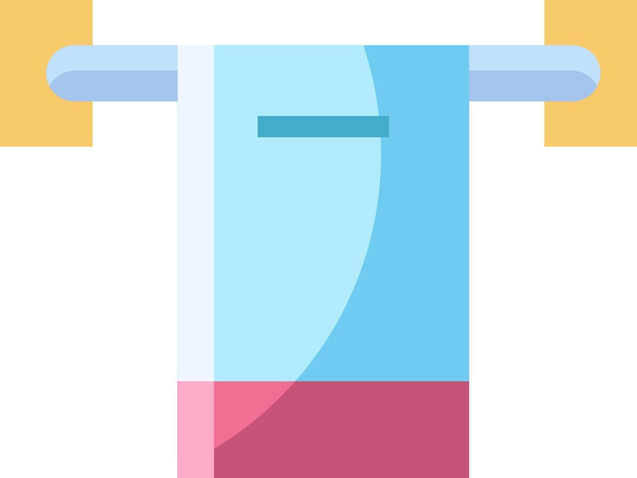 A blue and pink toilet with a handle vector