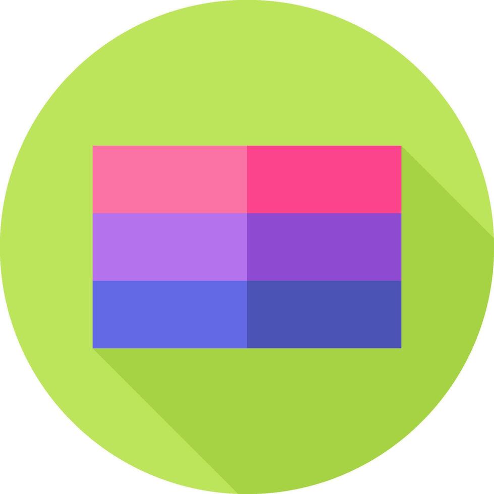 A flat icon of a rainbow flag vector