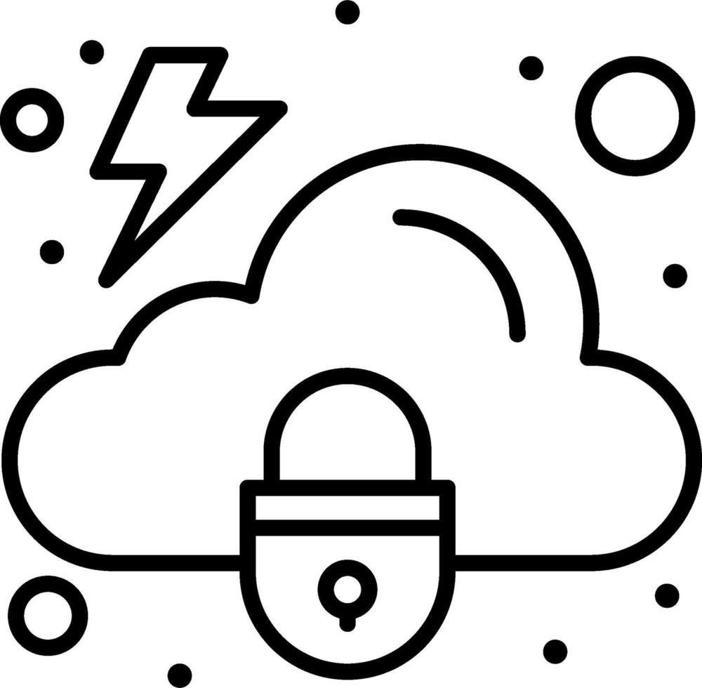 Cloud security icon illustration vector