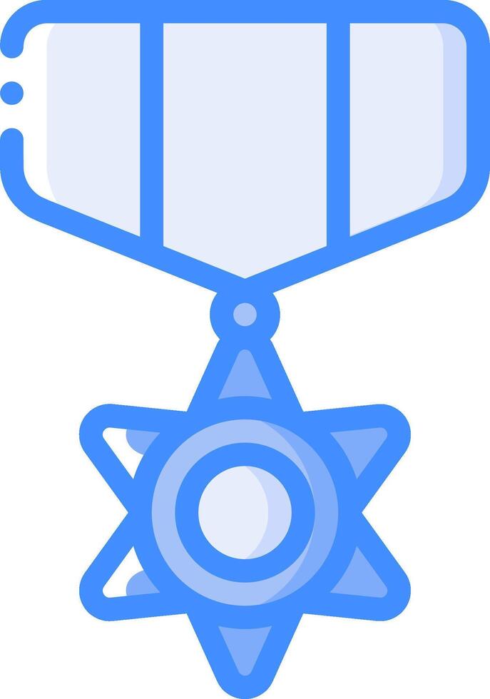 A medal with a star on it vector