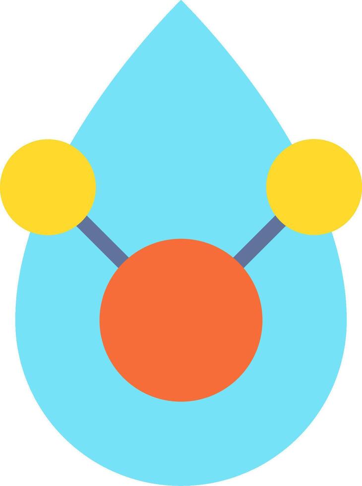 An illustration of a drop with two yellow and orange balls vector