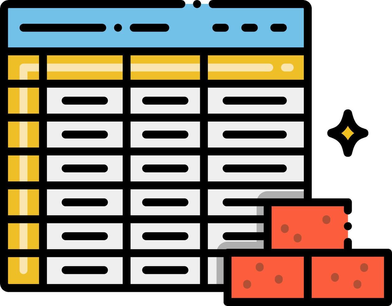 A spreadsheet with a cube and a cube vector