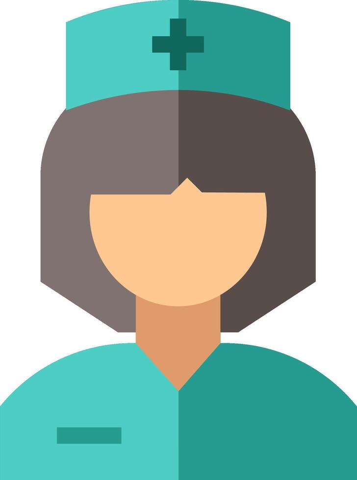A nurse avatar with a cross on her head vector