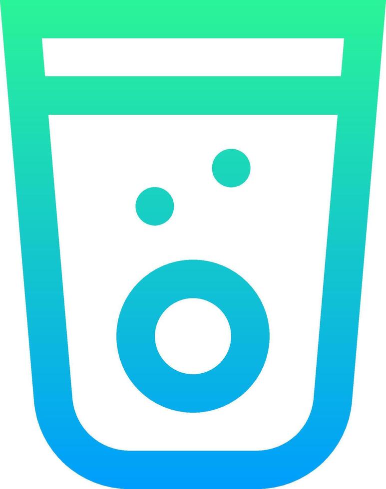 A blue and green icon with a cup vector