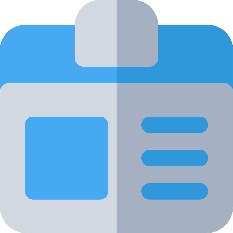 A blue and white icon of a folder vector