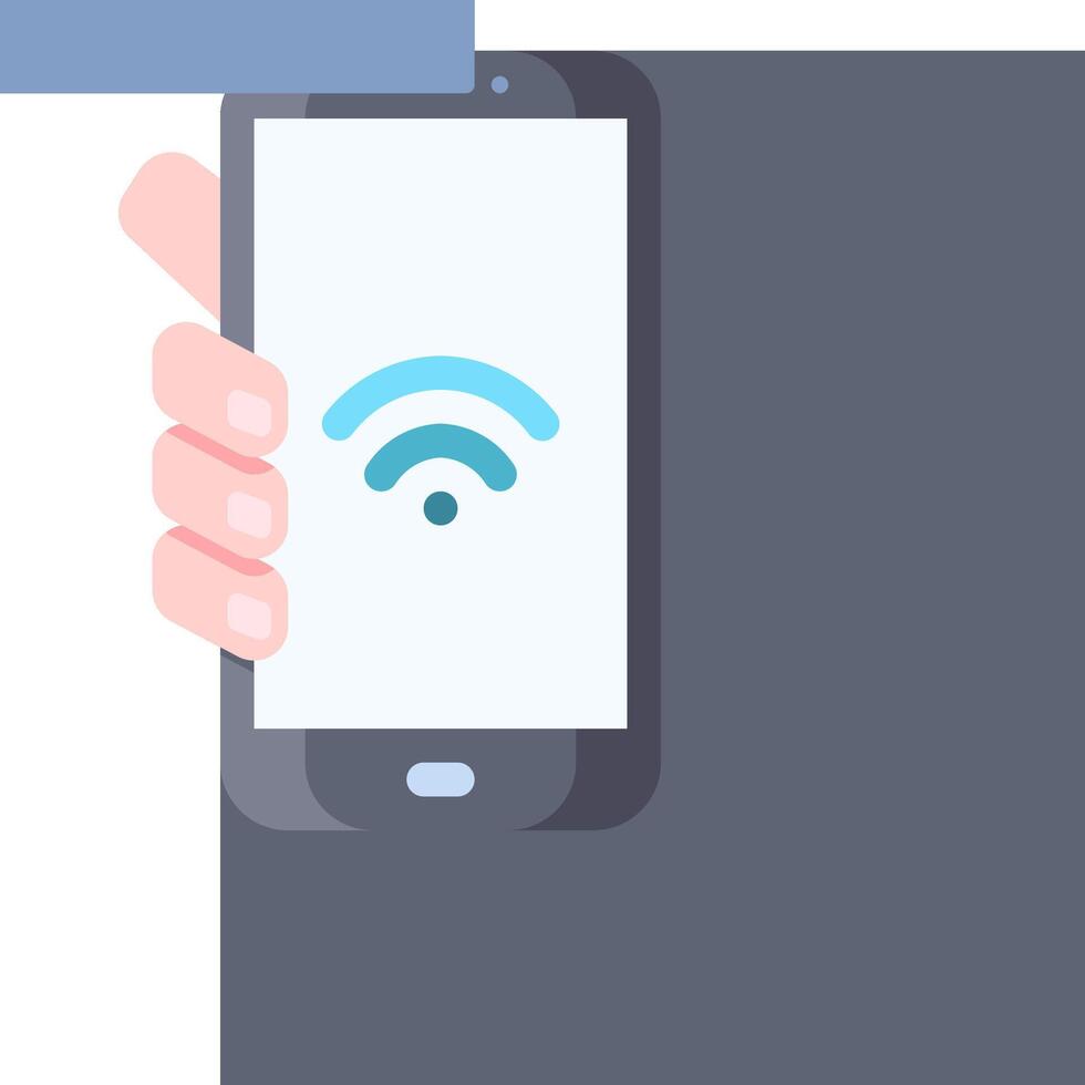 How to connect to wifi on your phone vector