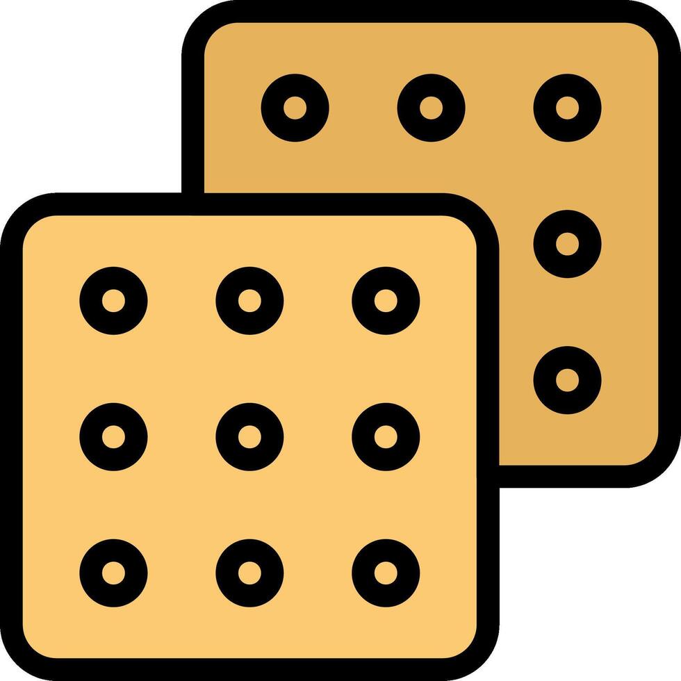 Two squares of cookies with holes in them vector
