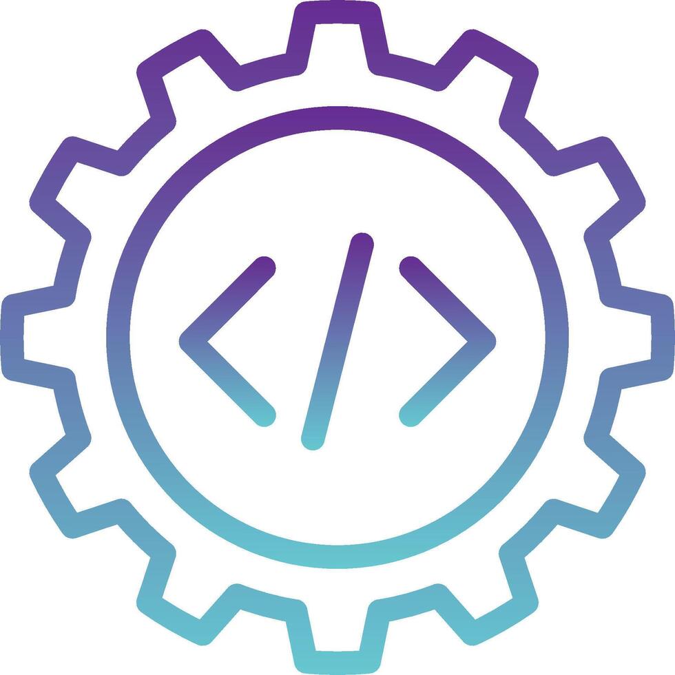 A gearwheel with the word code written on it vector