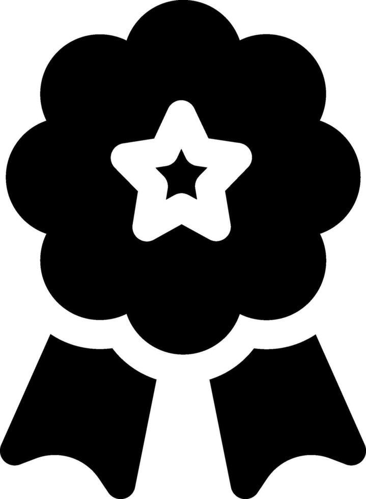 A black and white flower with a star vector