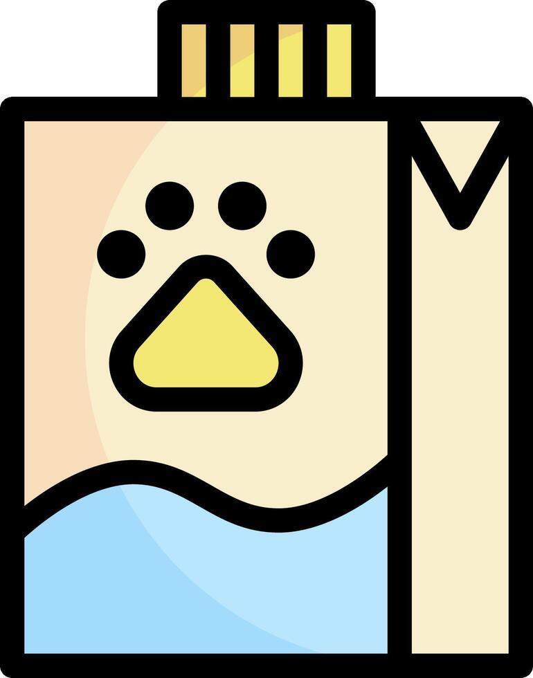 A bag of milk with a dog's paw on it vector