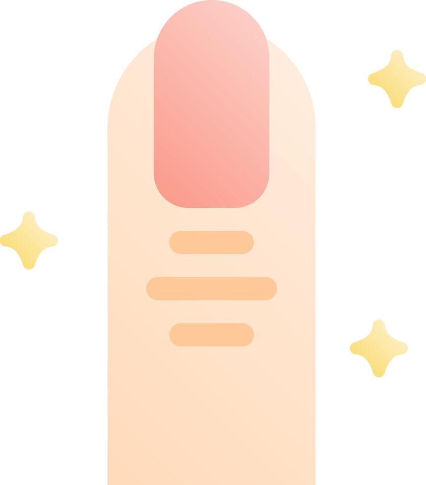 Finger icon with a pink nail vector