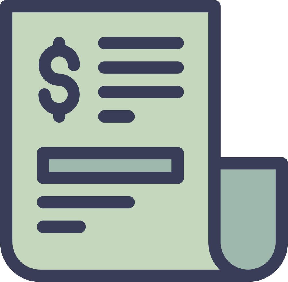 A paper document with a dollar sign on it vector