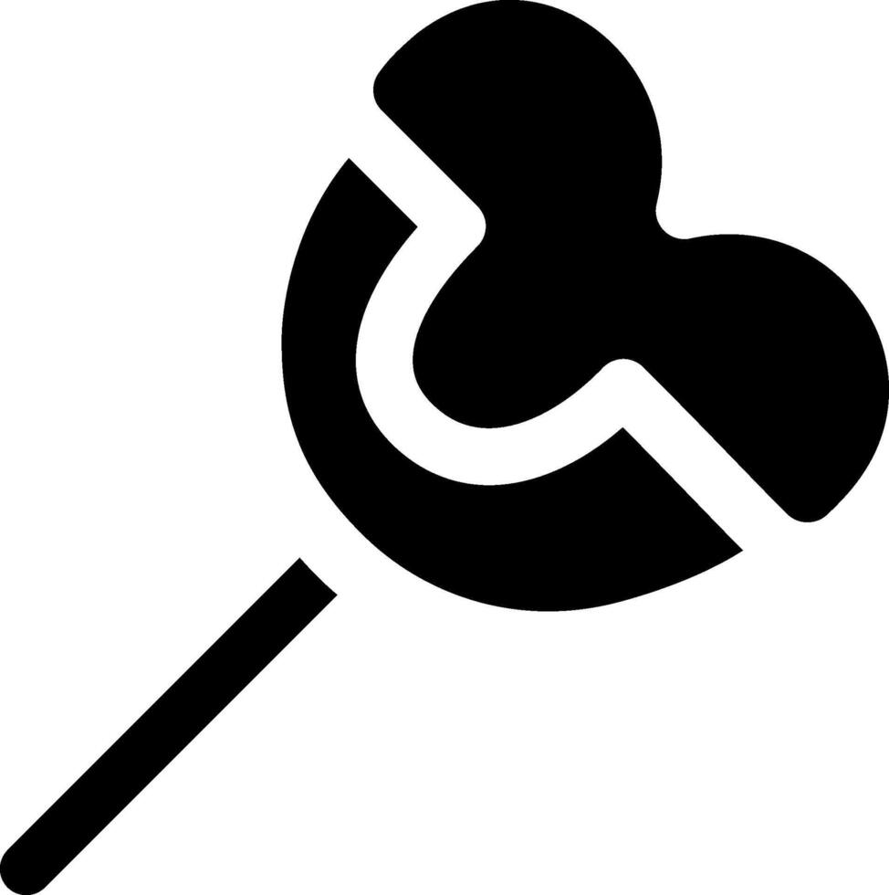 A black and white heart shaped lollipop vector