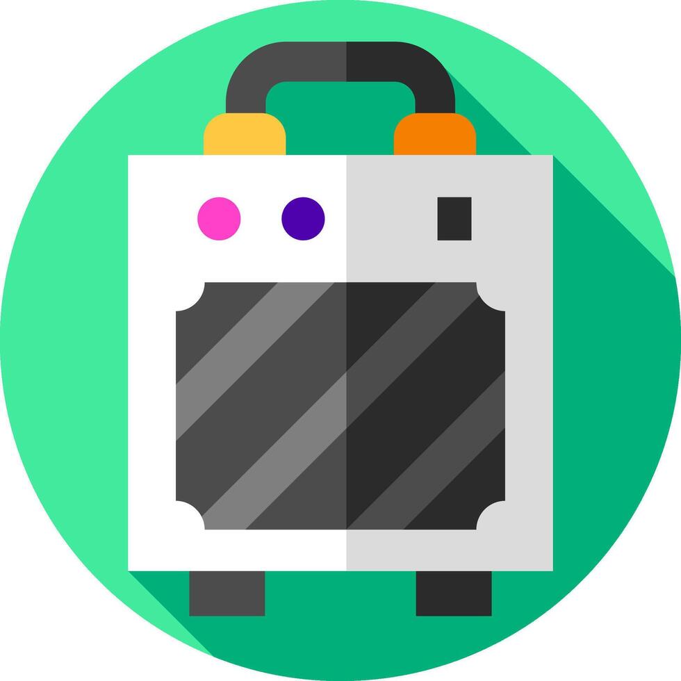A flat icon of a portable printer vector