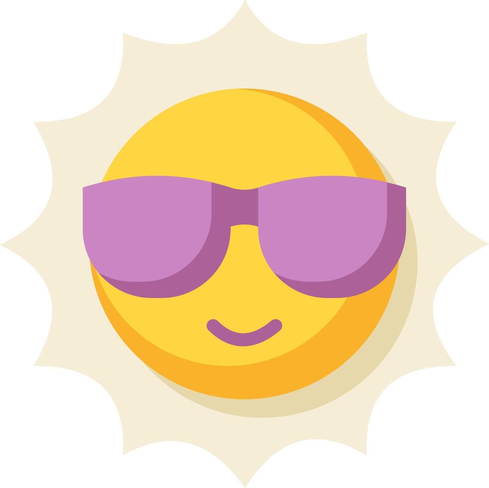 A smiling emoticon with sunglasses on a white background vector