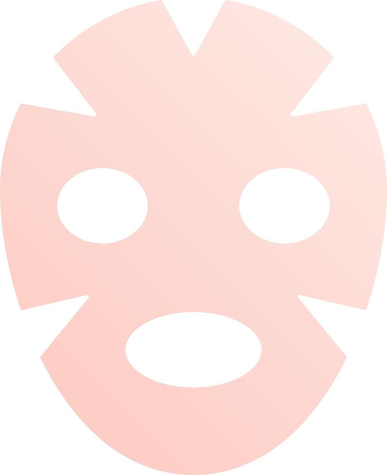 A pink mask with a face on it vector