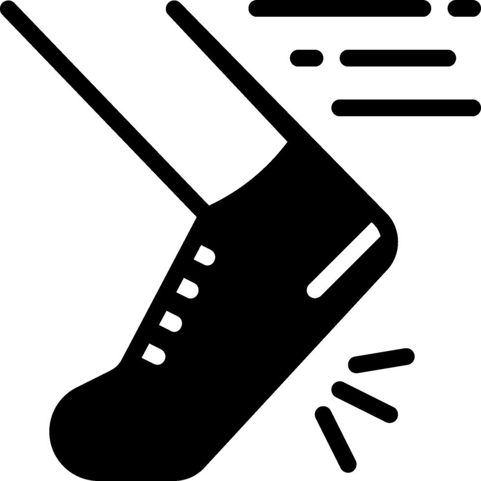 A black and white illustration of a shoe vector