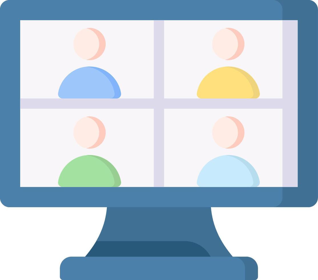 A computer screen with people on it vector