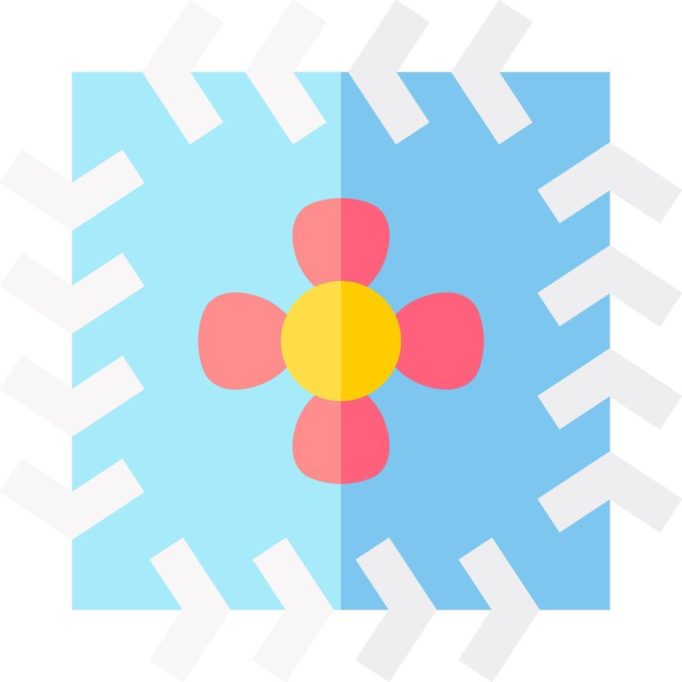 A square with a flower in the center vector
