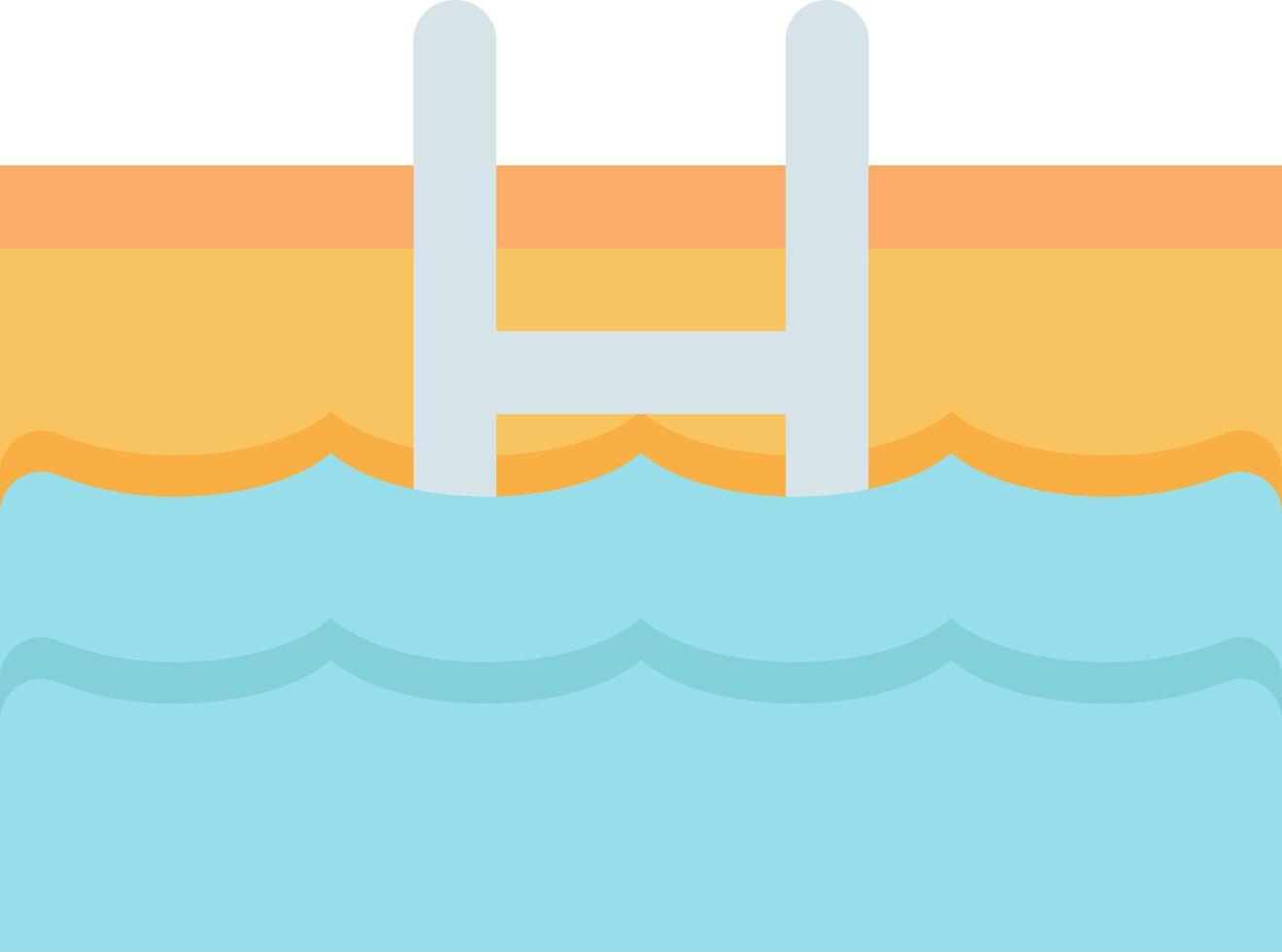 A swimming pool with a ladder and a ladder vector