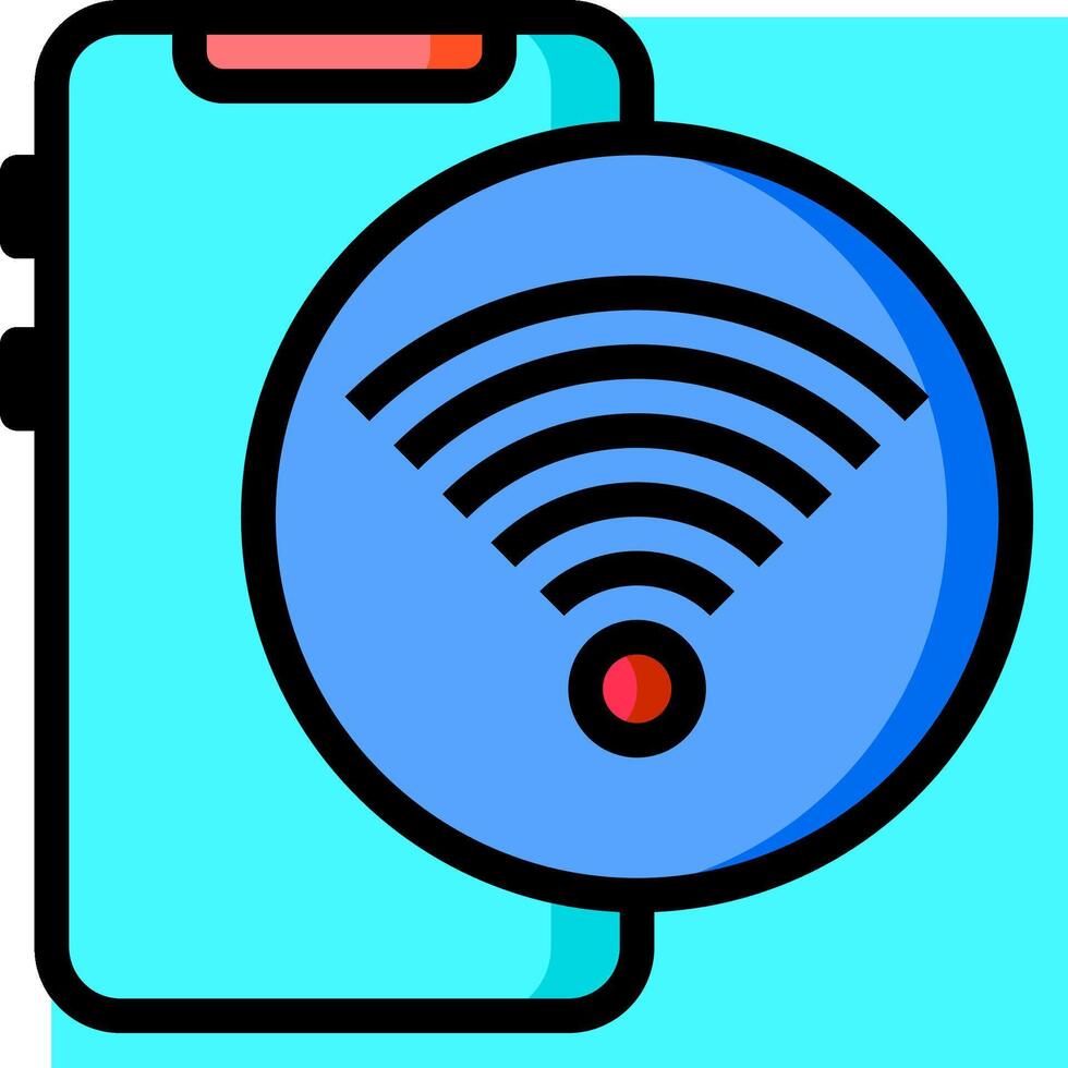 Mobile phone wifi icon vector