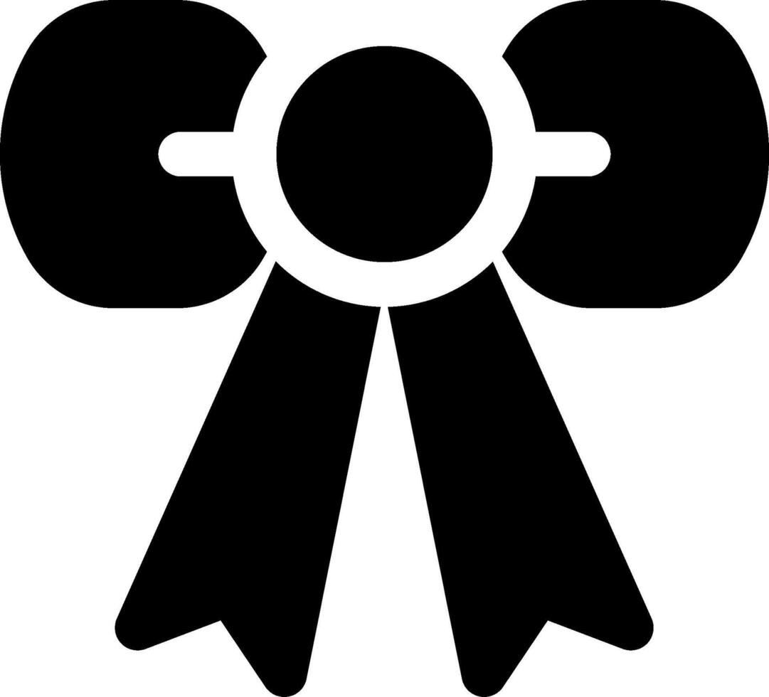A black and white bow icon on a white background vector