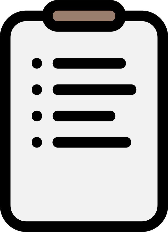 A clipboard with a list on it vector