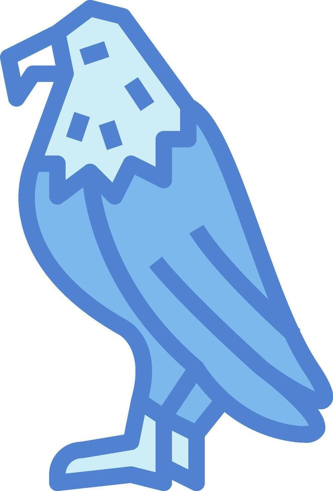 A blue bird with a white beak and a blue head vector