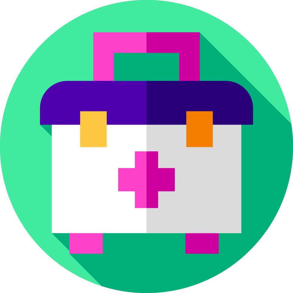 A flat icon of a medical case vector