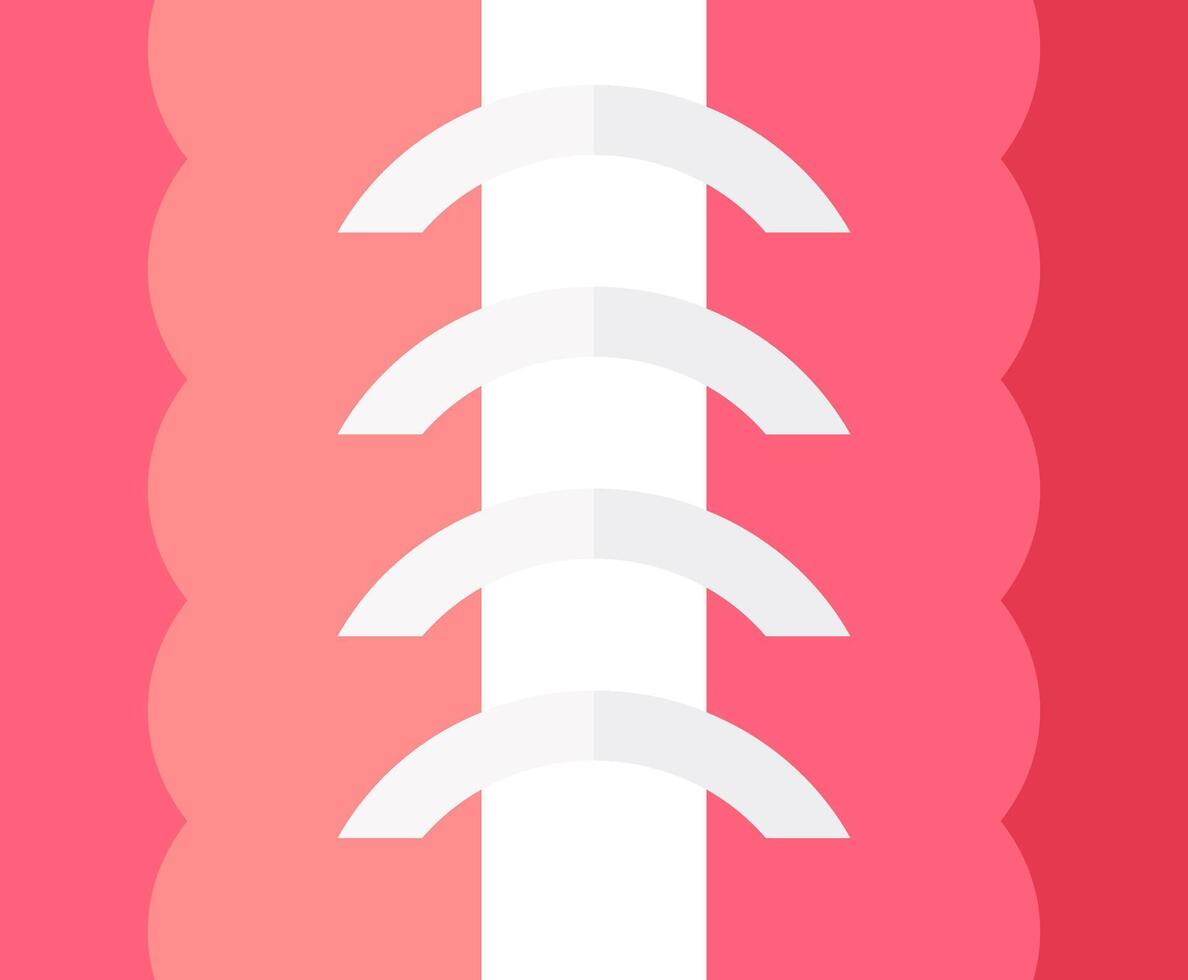 A flat icon of a tooth with three lines vector