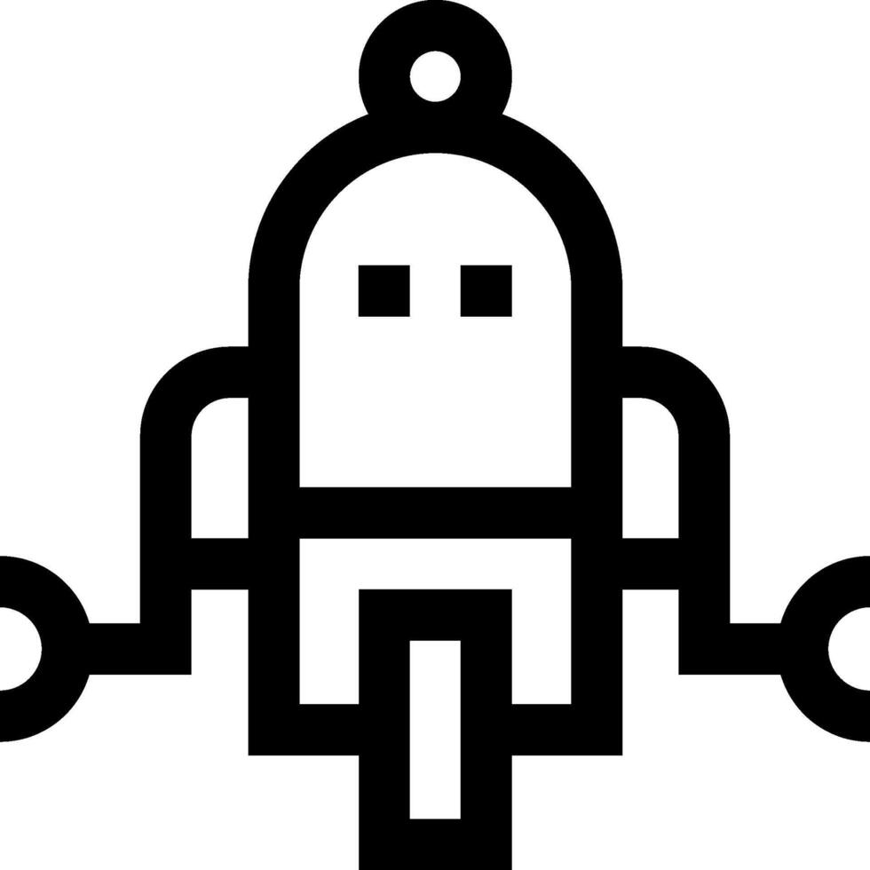 A robot with a bike and a helmet vector