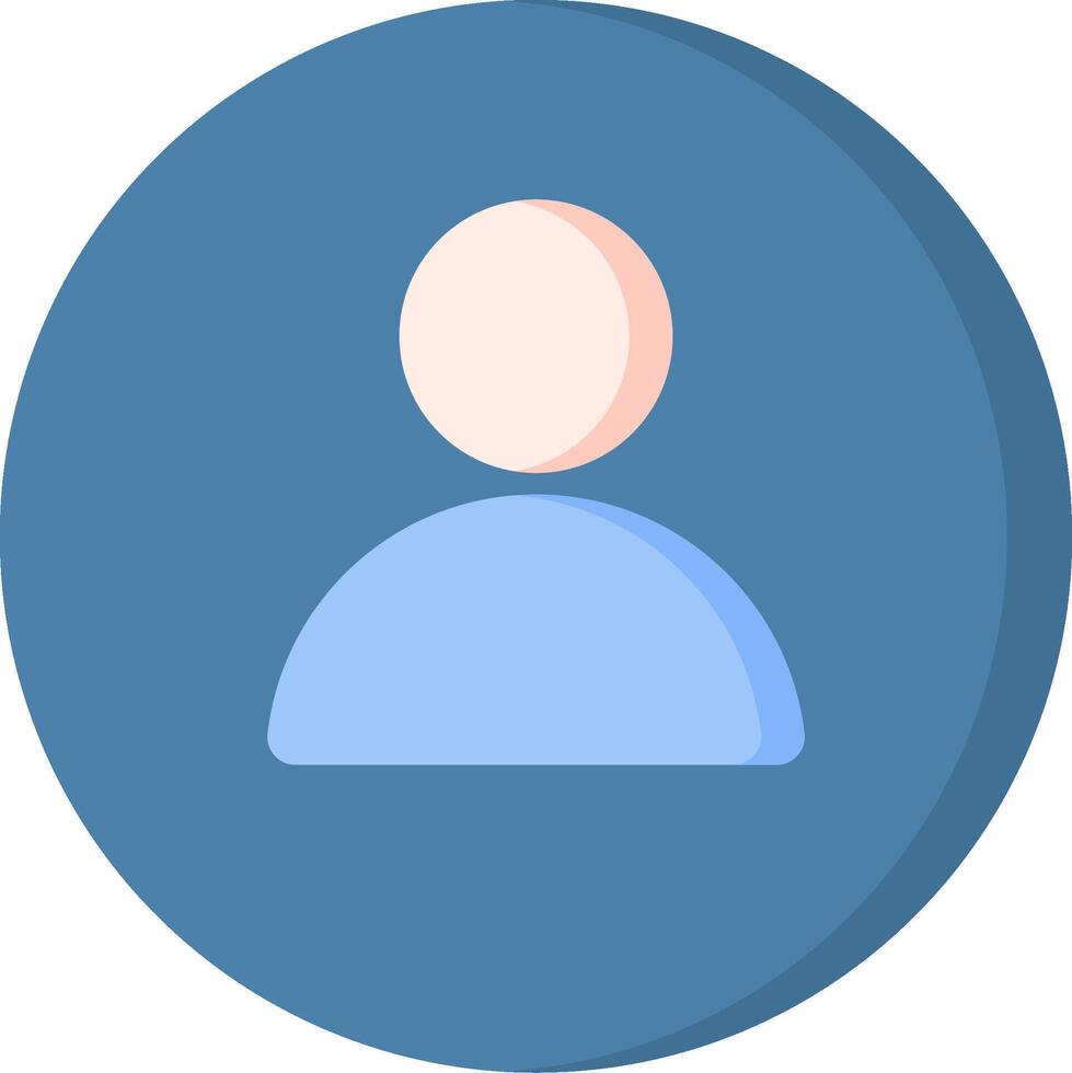 A person icon in a blue circle vector