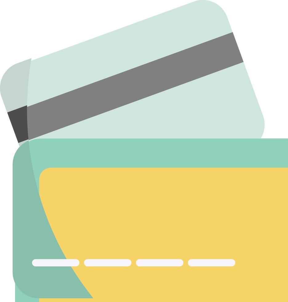 A credit card and a wallet icon vector