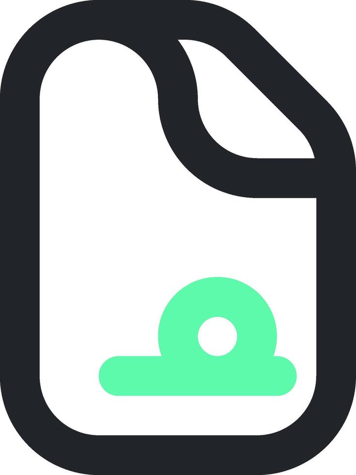 A green and black file icon vector