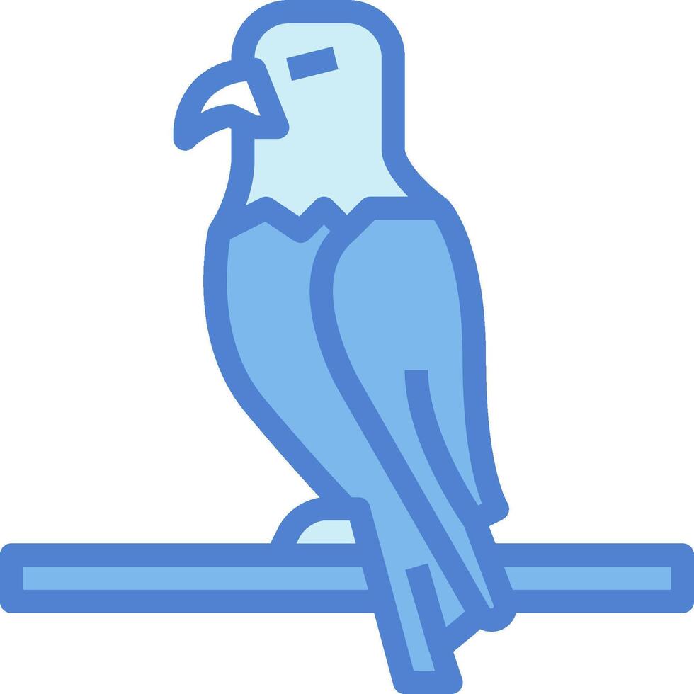 A blue bird sitting on a branch vector