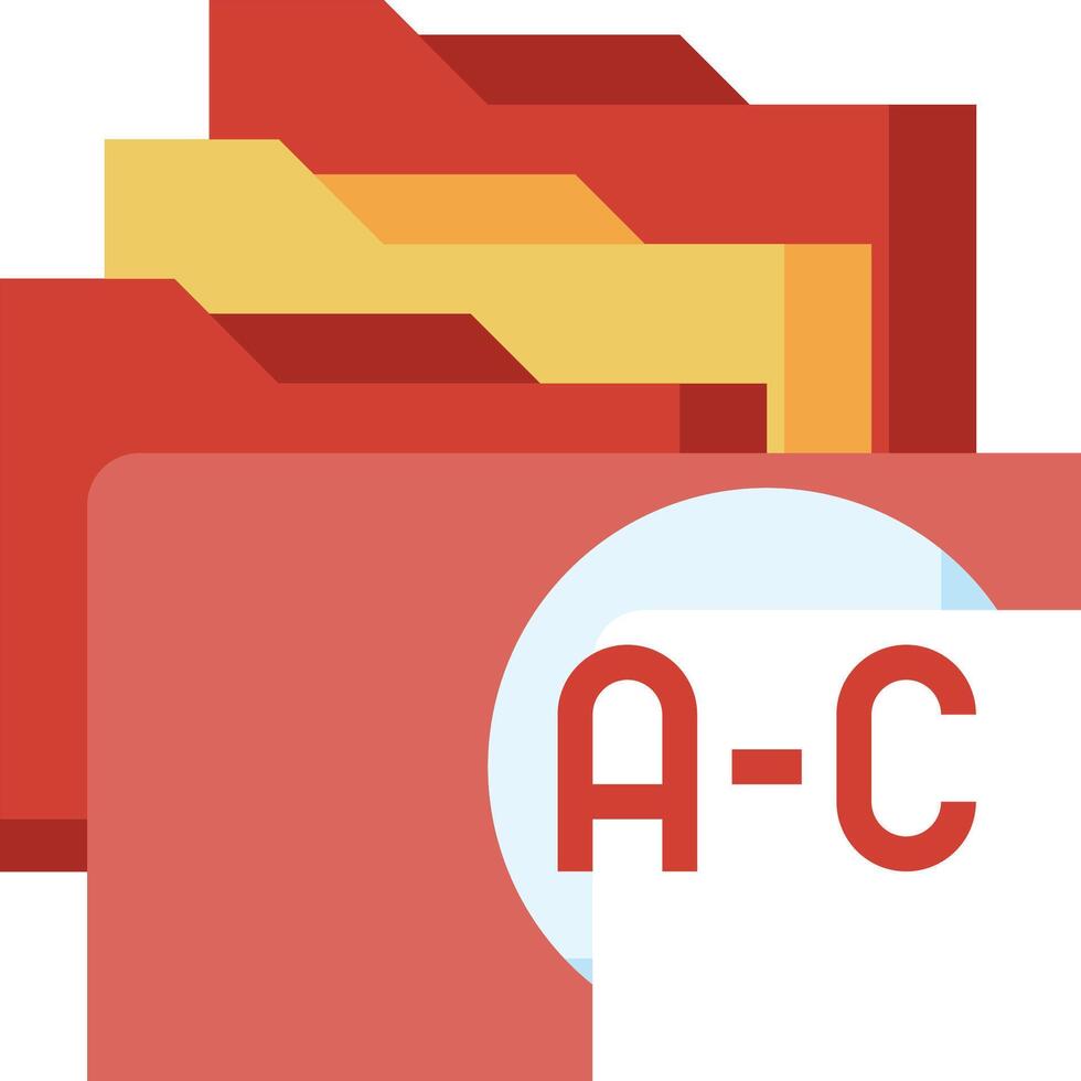 A-c folder icon vector