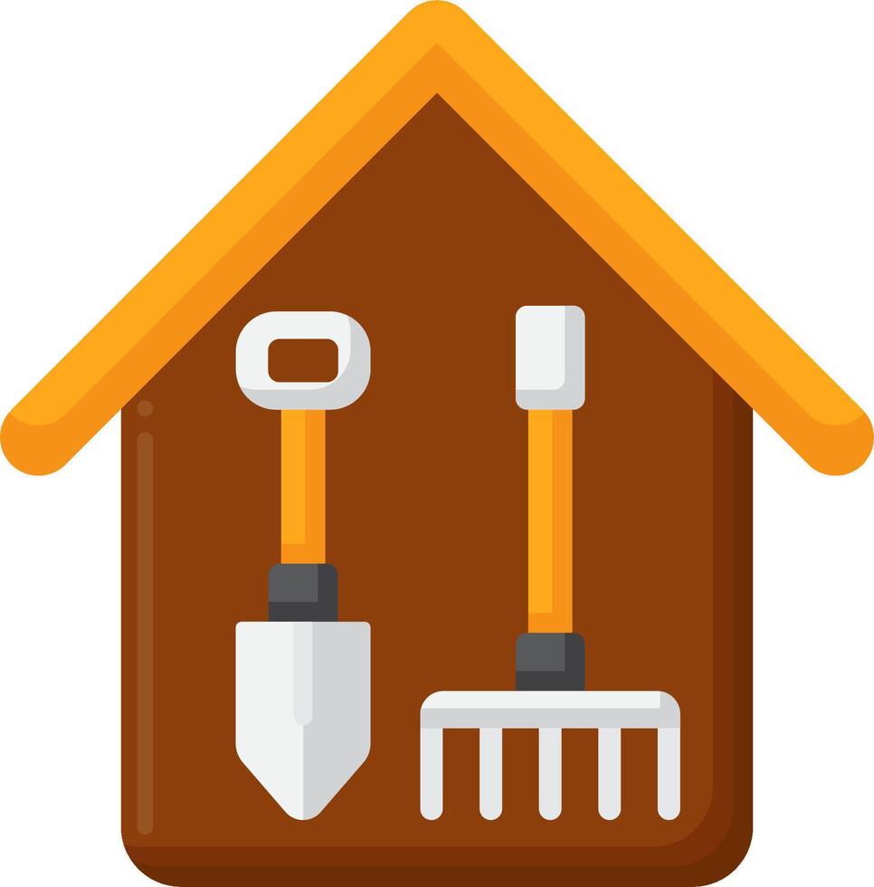 A house with tools and a shovel 51415035 Vector Art at Vecteezy