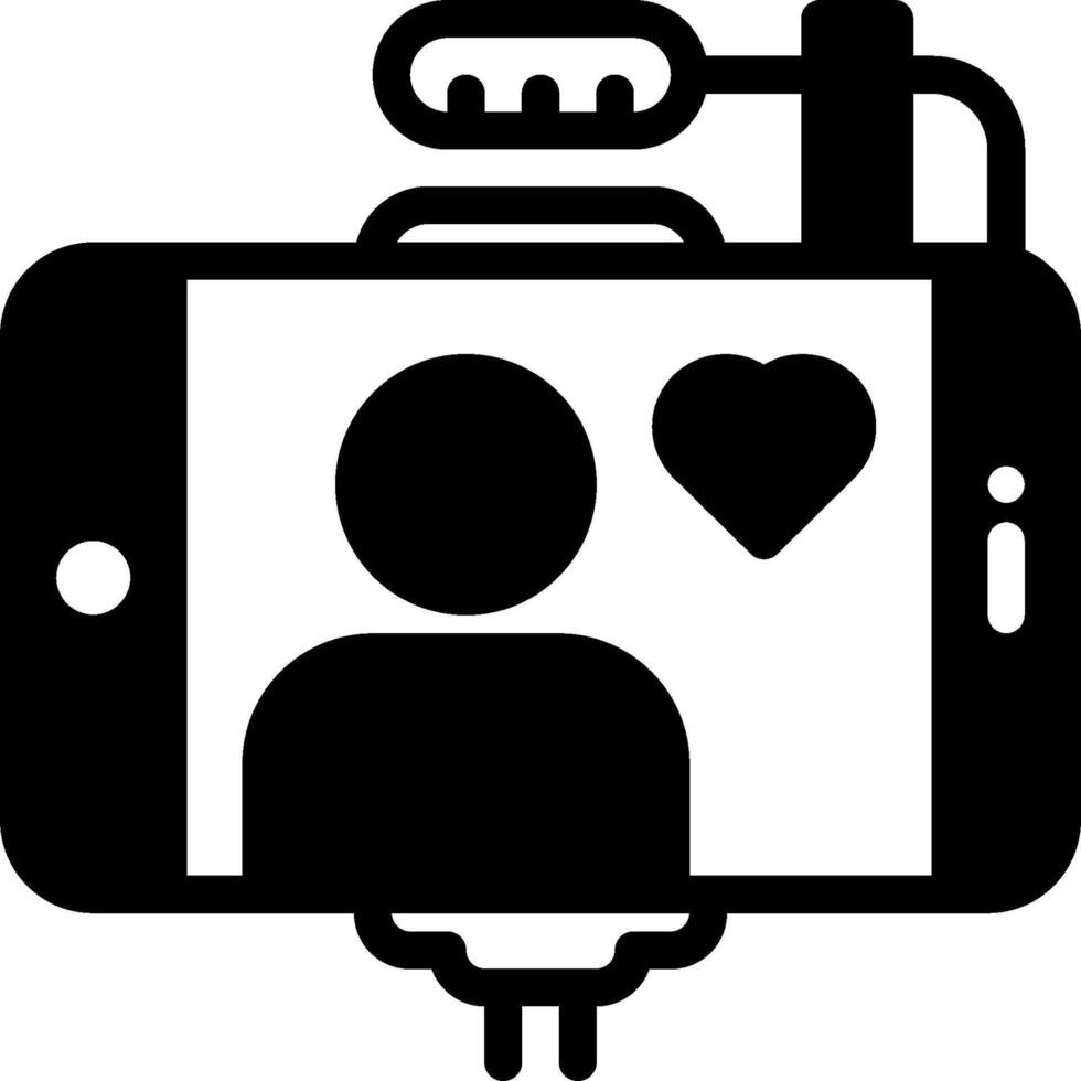 A black and white image of a phone with a heart on it vector