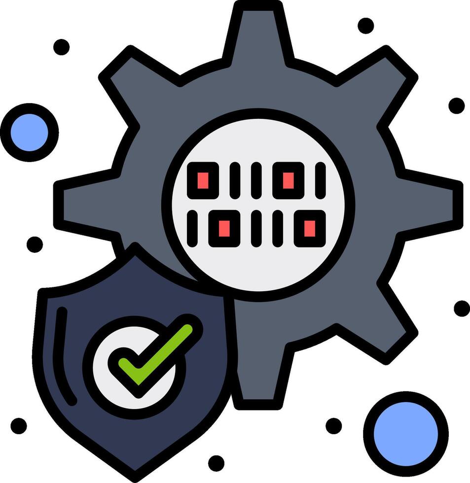 A gear with a check mark and a button vector