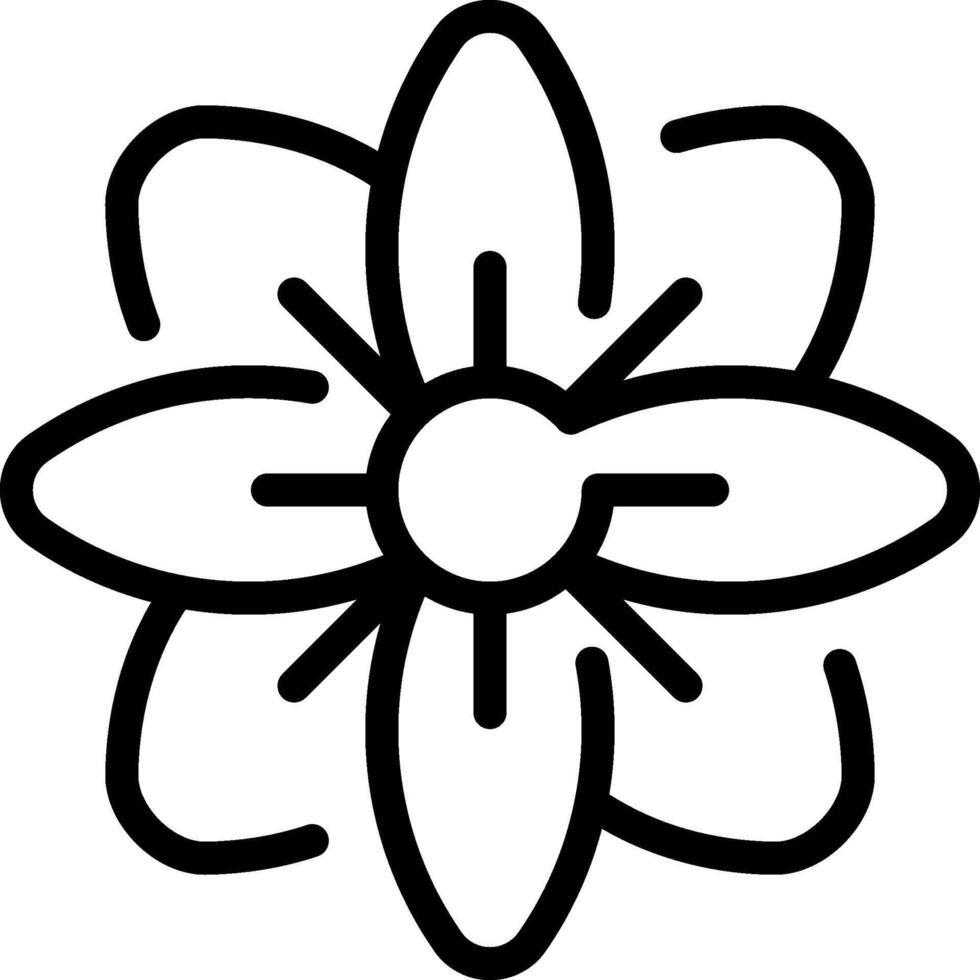 Flower outline icon vector