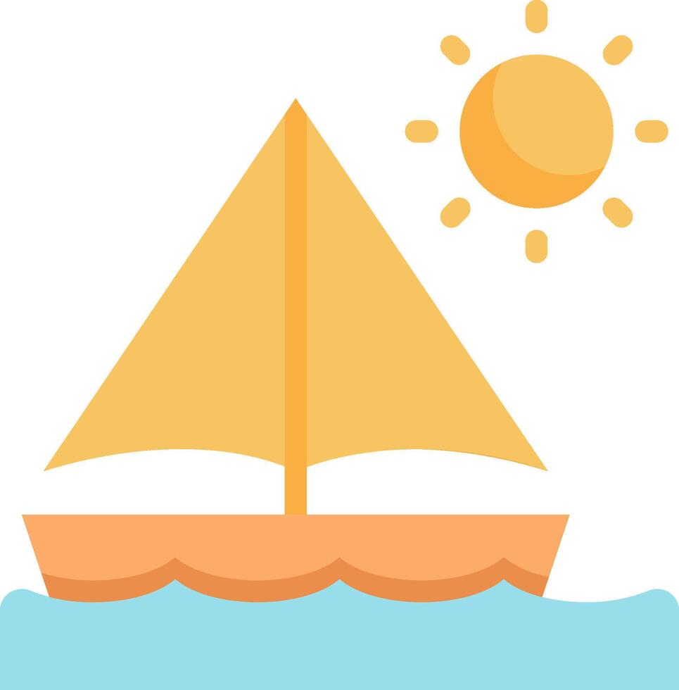 Sailboat with sun and sailboat clipart vector