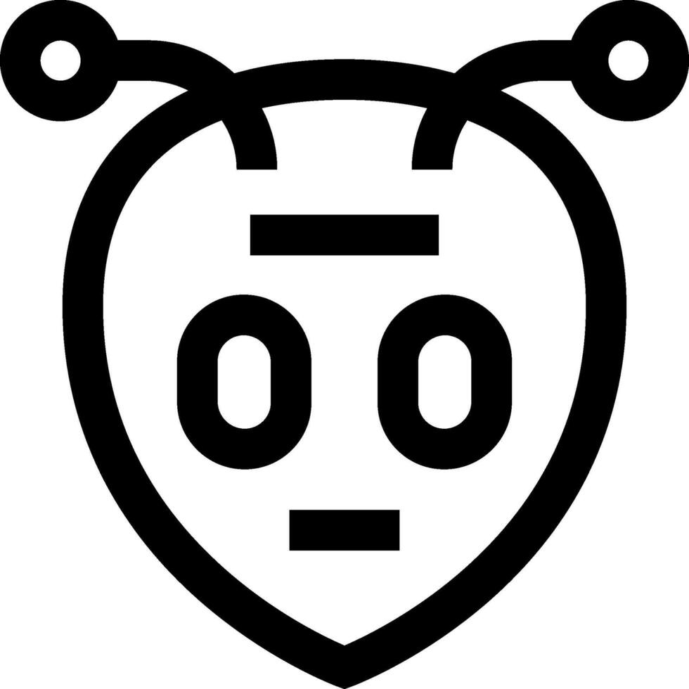 A black and white logo of a face with two eyes vector