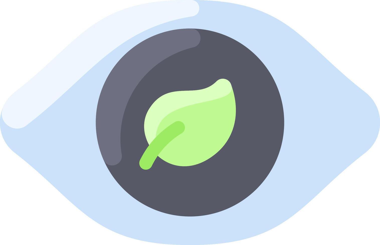 A green leaf in a circle icon vector