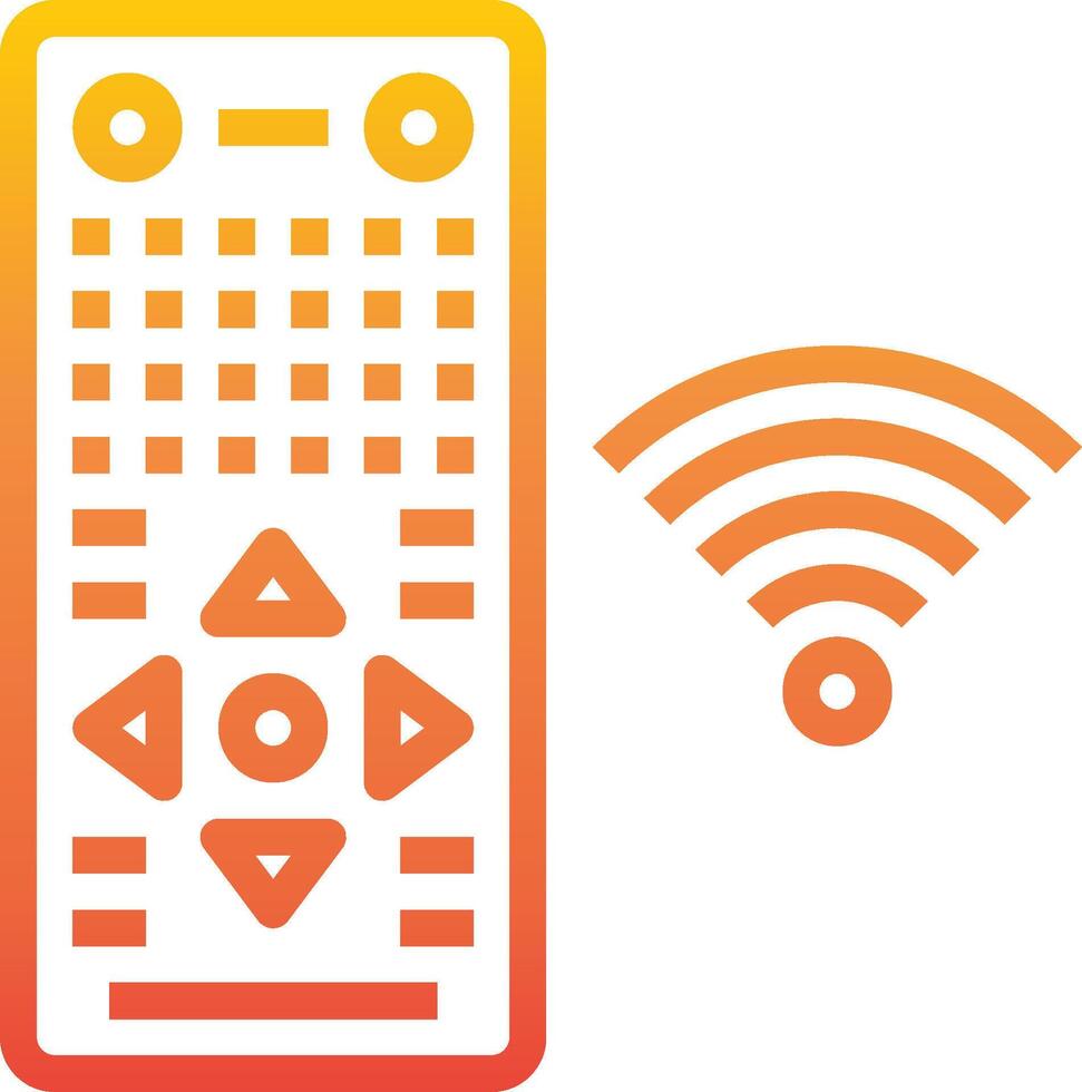 A remote control and a wifi symbol vector