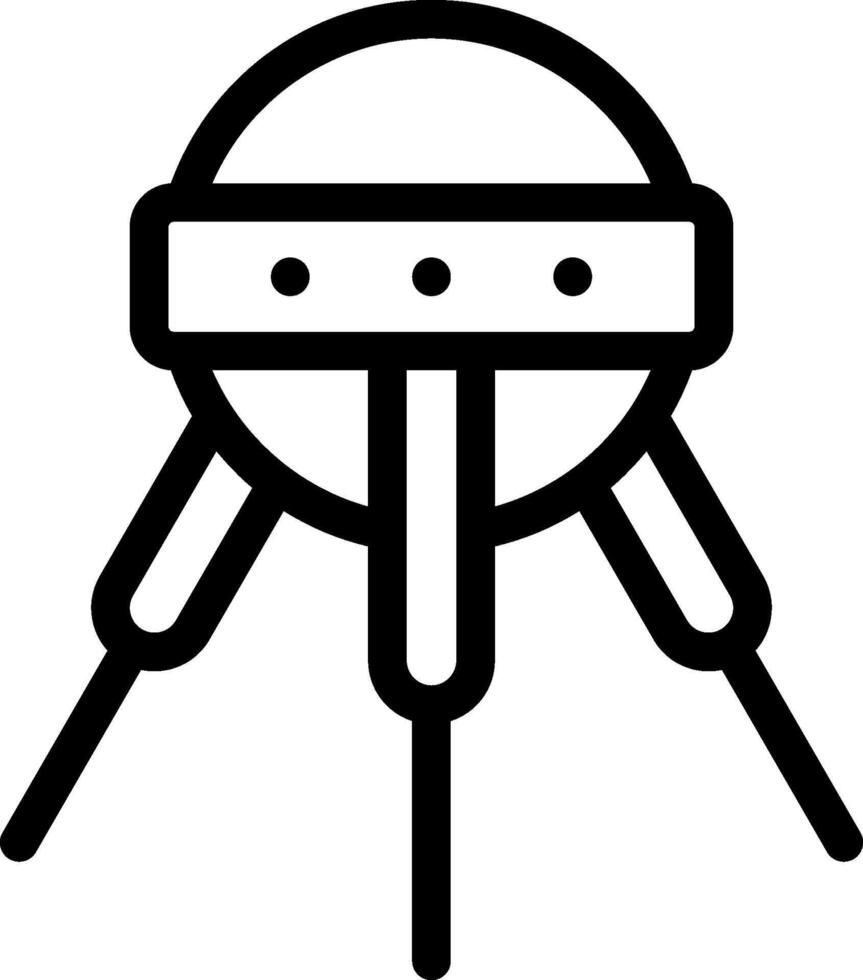 An icon of a flying object with a large head vector