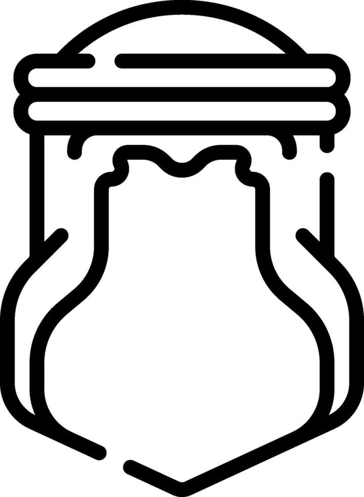 A black and white outline of a helmet vector