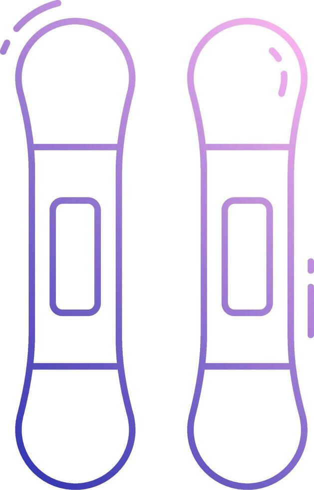 Two snowboards with purple and blue lines vector