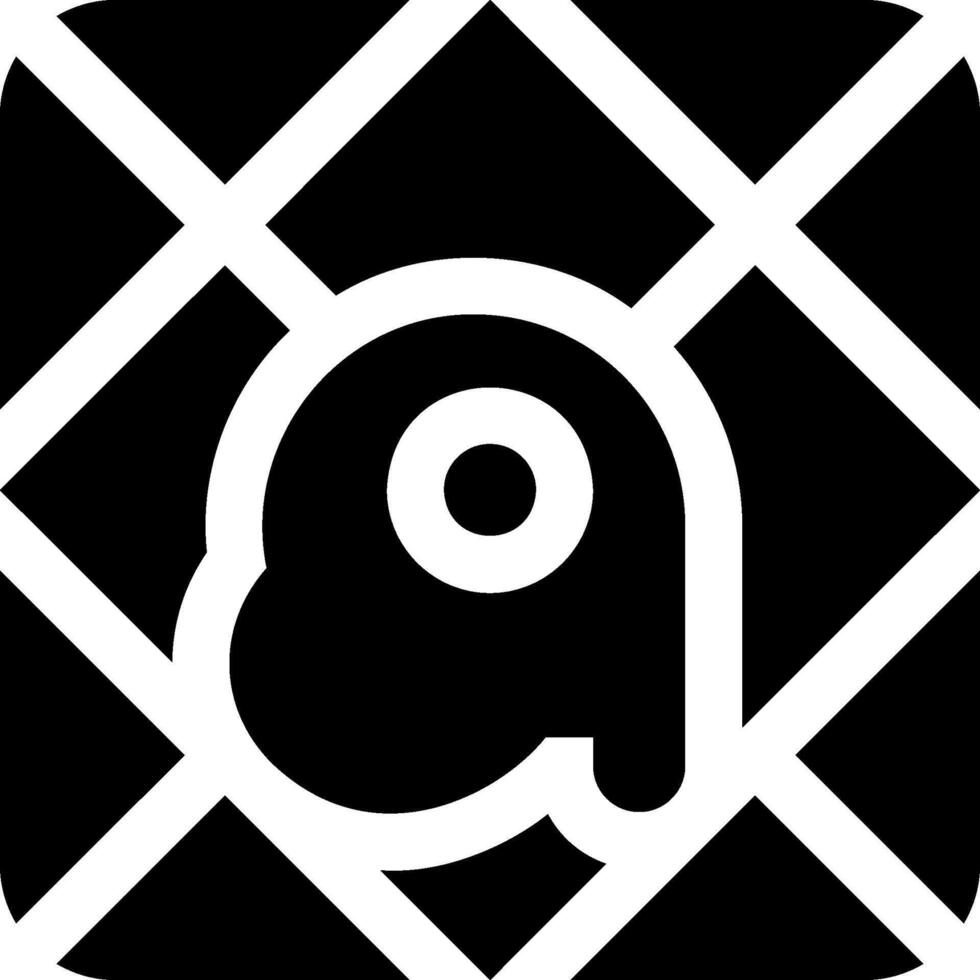 A black and white square with a white square in the middle vector