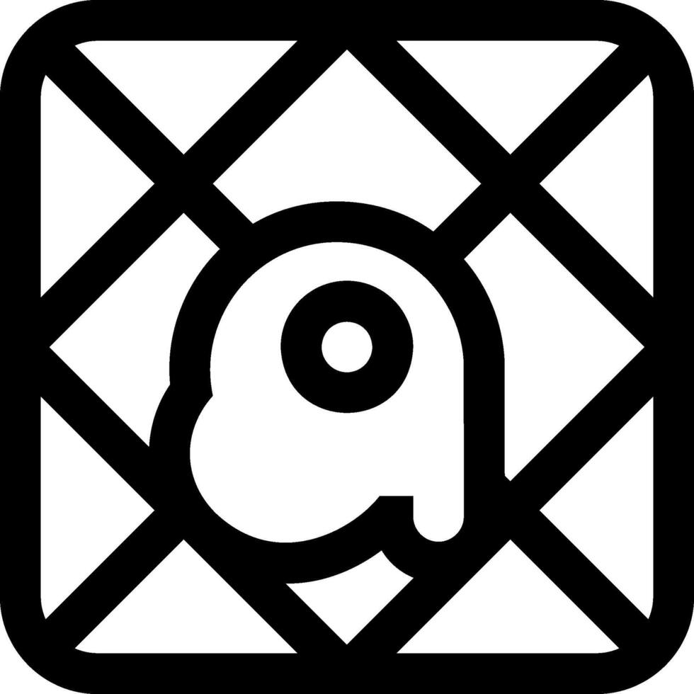 A black and white square with a white square in the middle vector